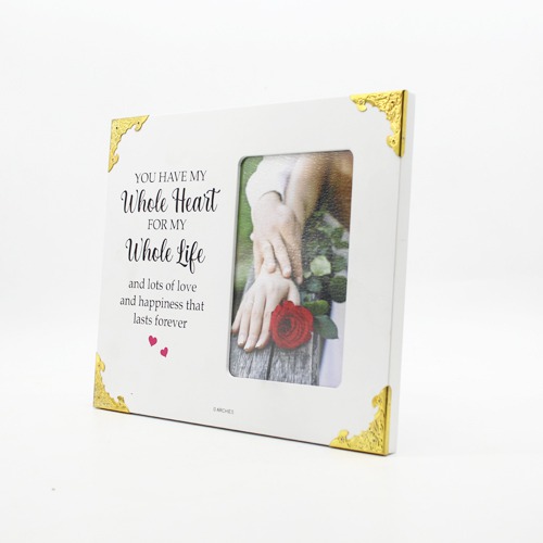 White Love Quote  Wooden Photo Frame love Gift For Her/ Him